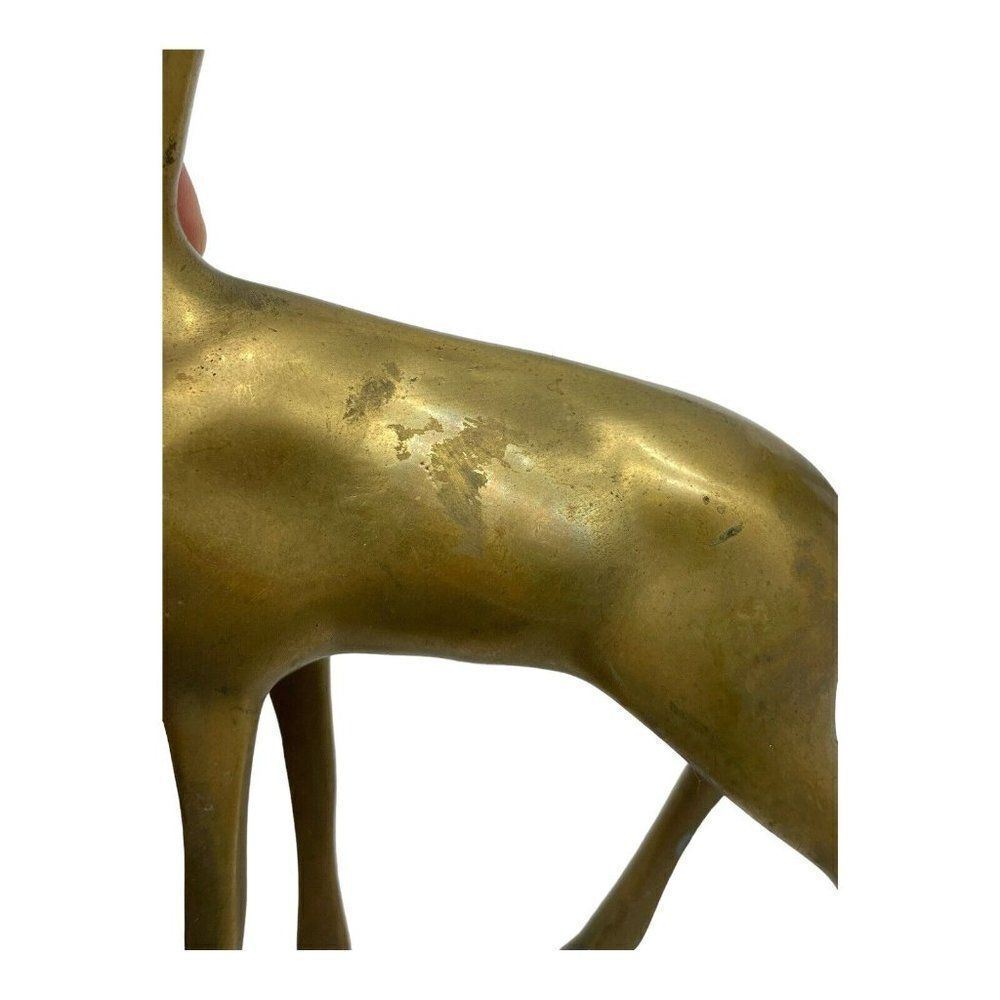 Vintage Brass Smooth Deer Buck and Doe Figurines Statues READ - Picture 9 of 10